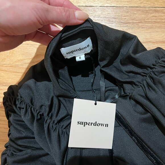 NWT Superdown Vivienne Ruched Bodysuit - Picture 4 of 5